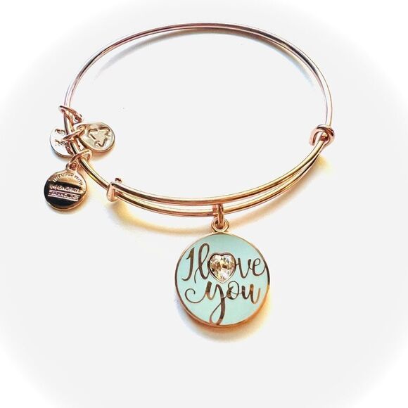 Alex and Ani Jewelry - Alex and Ani Words are Powerful "Because I Love You" expandable bracelet. Rose